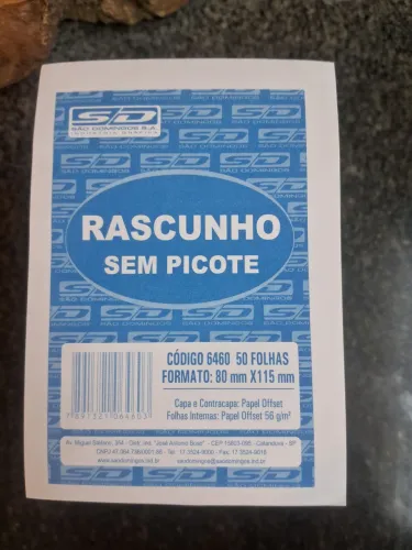Boquinho rascunho 20 unid. com 50 fl cada