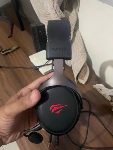 Headphone H2015Y, Gamer, com Microfone, Falante 53mm, Plug 3, 5mm,Preto