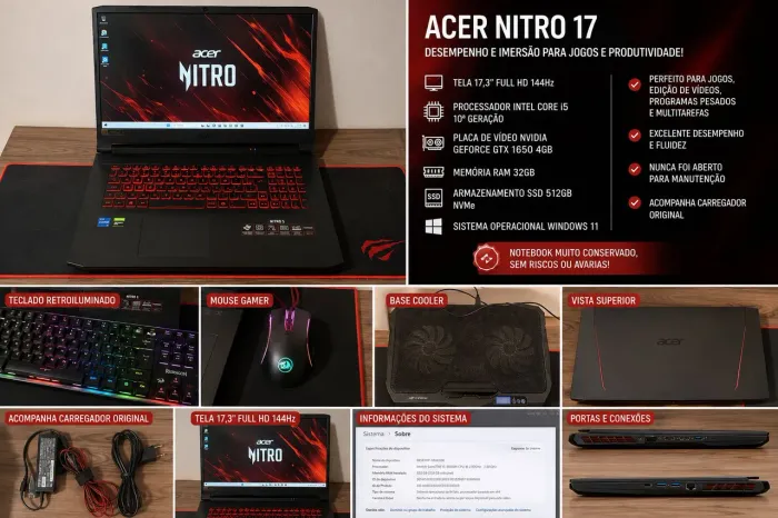 Notebook acer nitro gamer