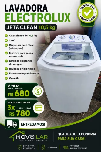 Lavadora de roupas Electrolux Jet & Clean 10,5kg
