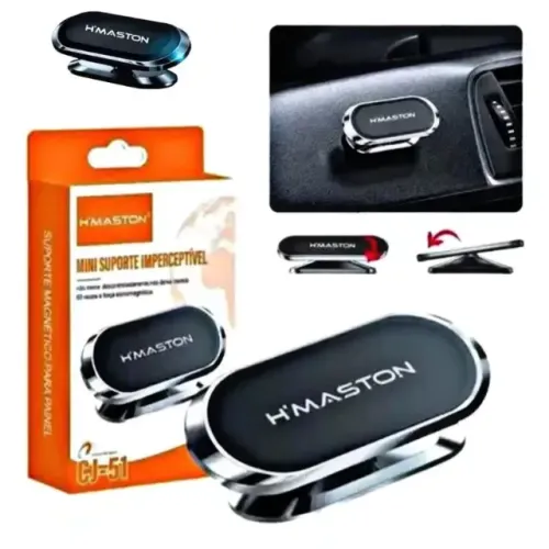 Suporte Veicular Imã Magnético Para Carro Celular Universal 360° Original H'maston CJ-51