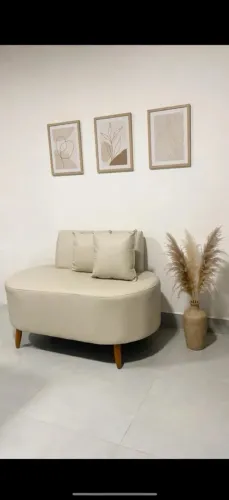 Sofa Orgânico Tecido Corino Visammer 1,15 CM