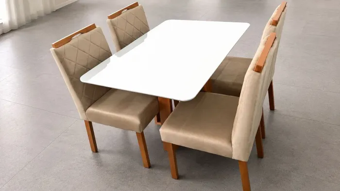Mesa de jantar com 4 cadeiras