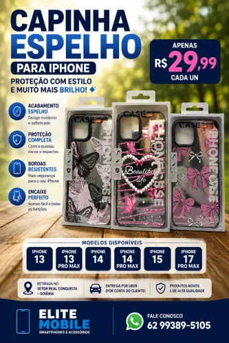 Capinha Espelho para iPhoneDiversos Modelos  