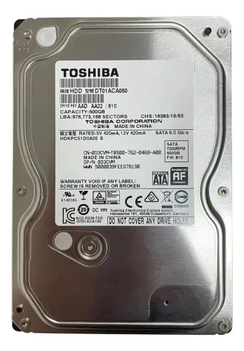 Hd 500gb Toshiba Sata 7200rpm Cor Cinza