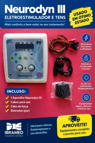 Vendo Neurodyn lll Eletroestimulador e tens, estado de novo. OBS:Acompanha Acessórios. 