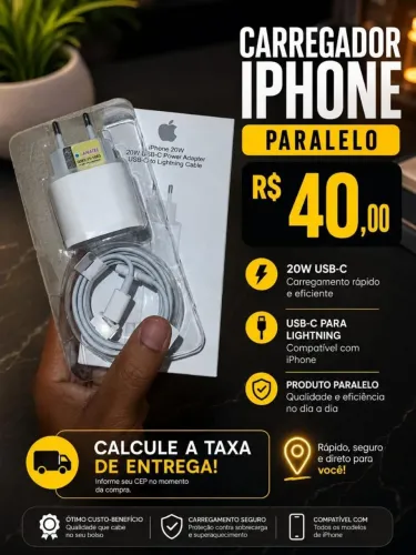 Carregador de iPhone a partir de R$40,00
