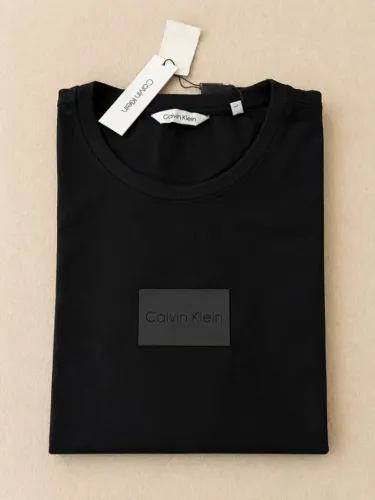 Camiseta Estilo CK Preta Masculina Nova com Etiqueta