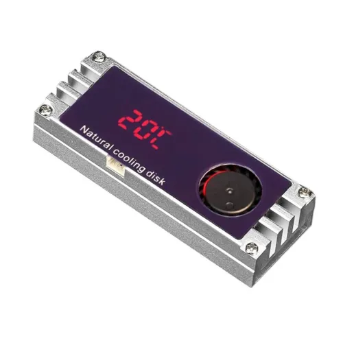 Case Dissipador para SSD Nvme Refrigerador Display de temperatura com Cooler ativo pc