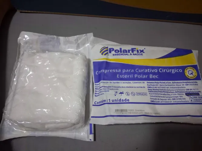 Compressa para curativo cirúrgico estéril polar bec 15x60