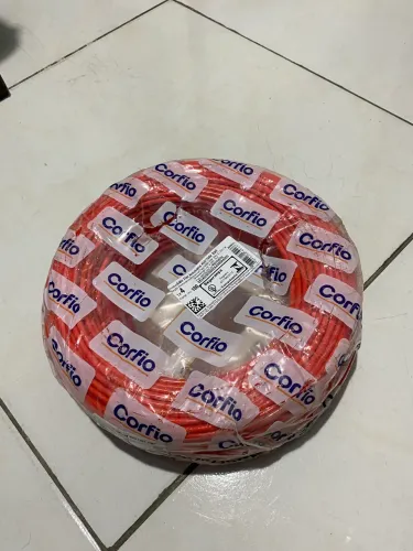 Cabo Fio Flexível Corfio 4mm Vermelho 100 Metros Novo Fechado