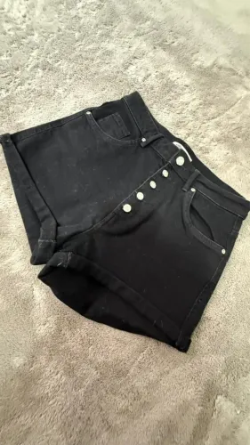 short jeans zara preto 