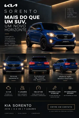 Kia Motors Sorento 3.3 V6 24V 270cv 4X2 Aut. 2016