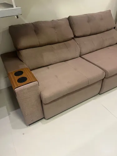 Sofá retrátil 2,20x1,02m extremamente confortável 