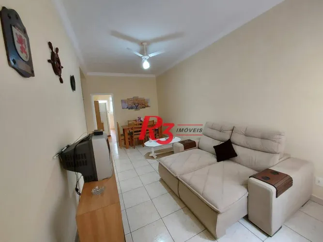 Apartamento com 3 dormitórios para alugar, 118 m² por R$ 3.700,02/mês - Gonzaga - Santos/S