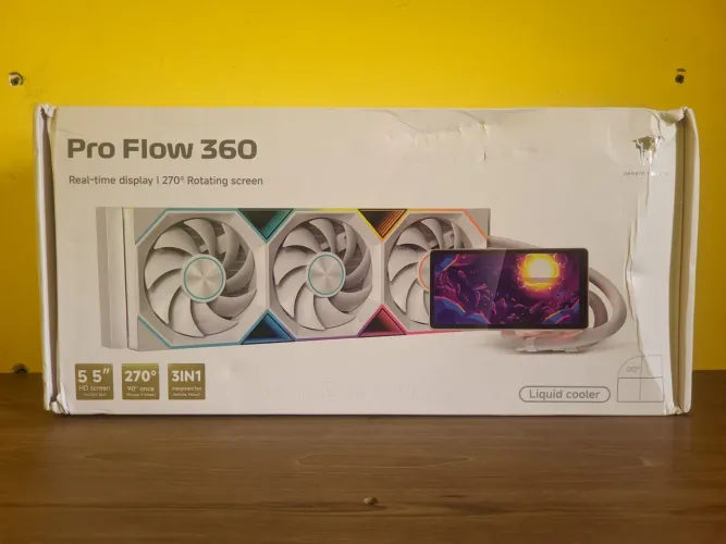 Water Cooler Jungle Leopard Pro Flow 360mm + Tela LCD 5,5 Branco - LEIA A DESCRIÇÃO