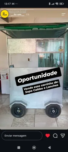 Vendo Carrinho de Caldos e Lanches