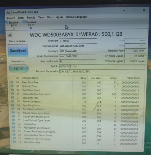Disco Rígido WD5003ABYX 500GB SATA 64MB WD RE4