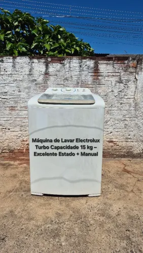Máquina de Lavar Electrolux Turbo Capacidade 15 kg - Excelente Estado