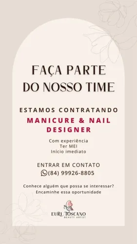 VAGA PARA MANICURE & NAIL DESIGNER
