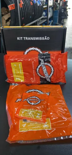 Kit transmissão Biz 125 - Aço 1045