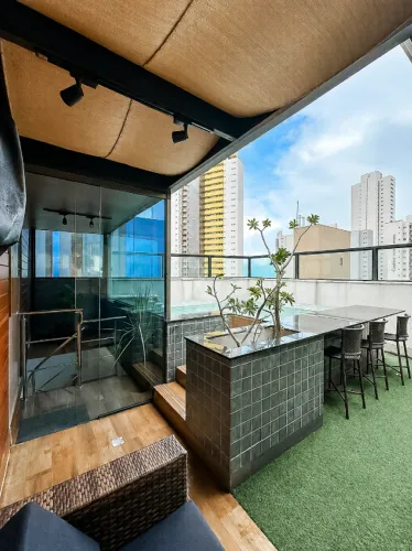 Apartamento cobertura a venda em Ponta Negra - 2 quartos - Duplex - Vista mar