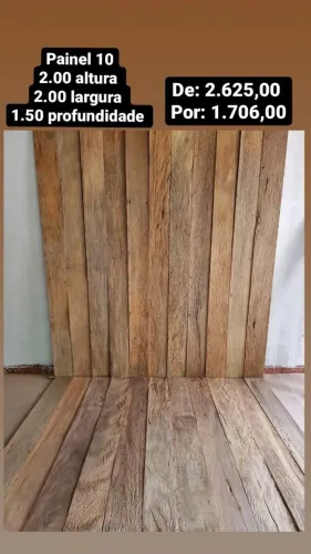 Painel de Peroba Rosa Dupla Face (natural e branco)