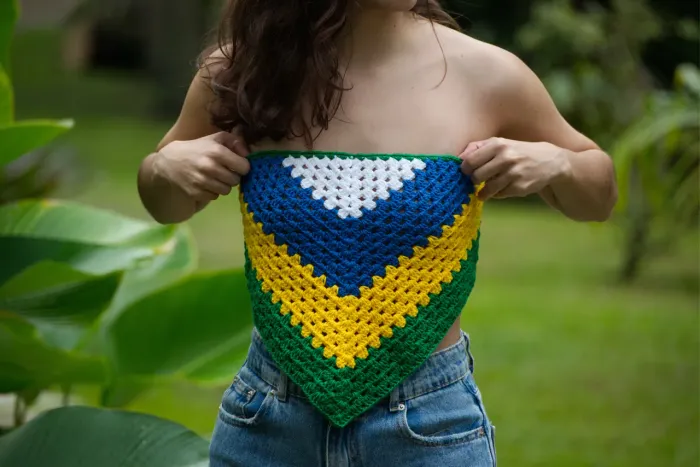 Blusa crochê brasil