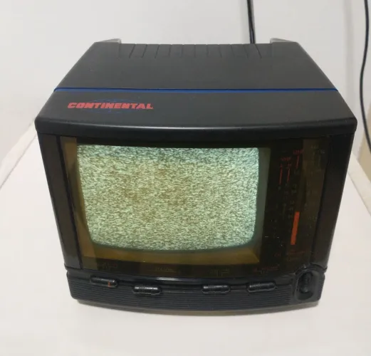 TV Portátil Continental com Rádio AM/FM - Vintage Retrô - Funcionando