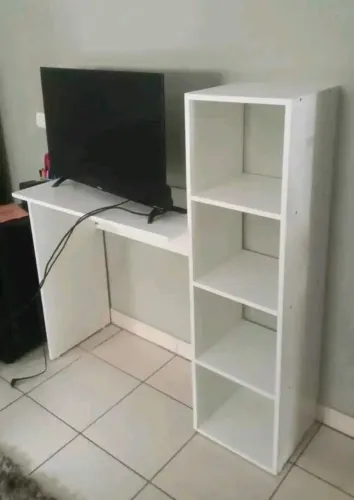 MESA IDEAL P ESTUDO CM NICHO LATERAL MDF NOVO 