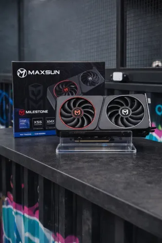 PLACA DE VÍDEO MAXSUN INTEL ARC B570 MILESTONE 10GB GDDR6 XESS RAY TRACING NOVA