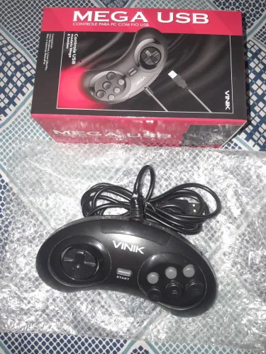 Controle 6 botões estilo Mega Drive para PC USB