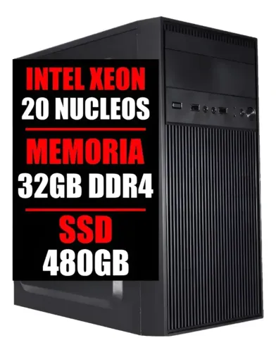 Pc Servidor Cpu Xeon E5 20 Nucleos, 32gb Ddr4, Ssd 480gbPc Servidor Cpu Xeon E5 20 Nucleos