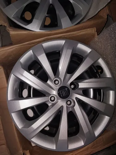 Jantes Originais Fiat Aro 15 Com Calotas Novas