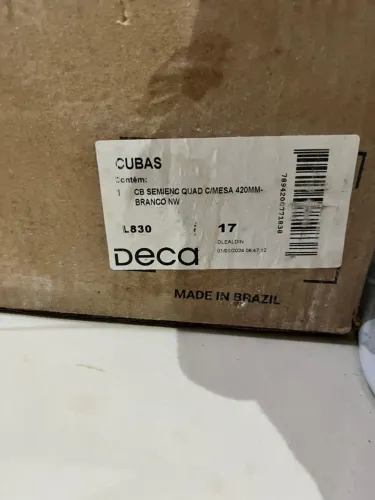 Cuba de semi-encaixe Deca na pedra de mármore