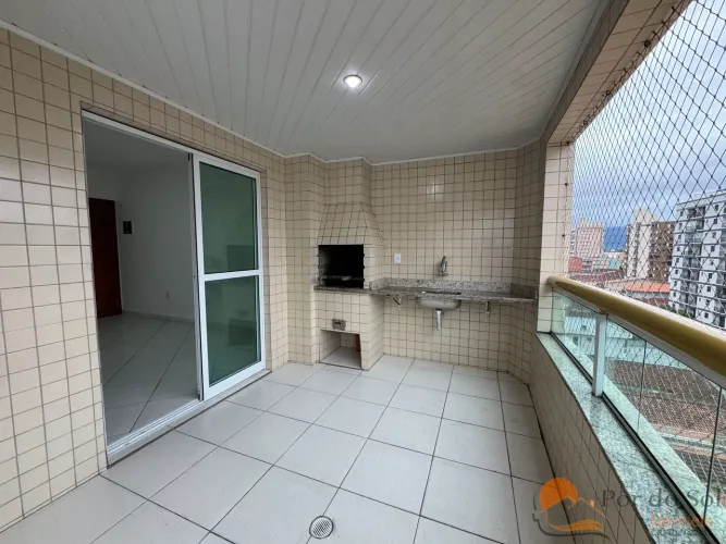 Apartamento 2 Dormitórios (1 Suíte), Vista Mar, Sacada Gourmet - Ocian - Praia Grande/SP