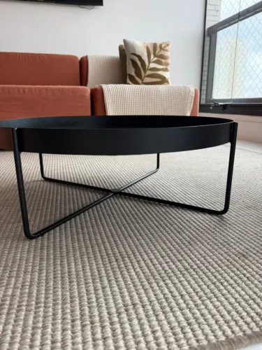 Mesa de Centro Redonda 70 cm Tok&Stok - Preto