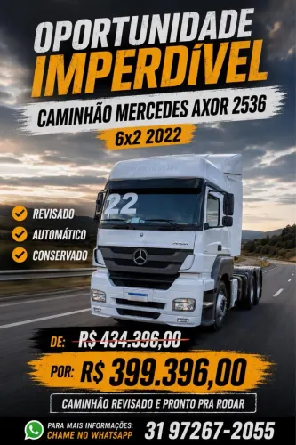 Caminhão Axor 2536 - Cavalo Mecânico 6x2