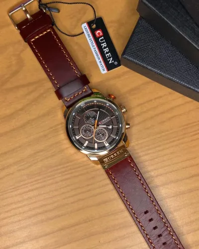 RELOGIO CURREN MASCULINO PULSEIRA EM COURO