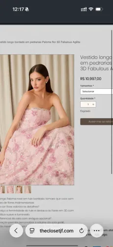 Vestido fabulous agilitá bordado a mão em flores 3D