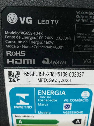 Tv com defeito