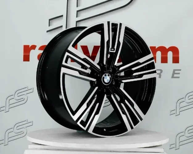 Jogo de Roda BMW Preto Diamantado 5x112 - 20x8,5 e 20x9,5 Offset 25 e 40 (Nv)