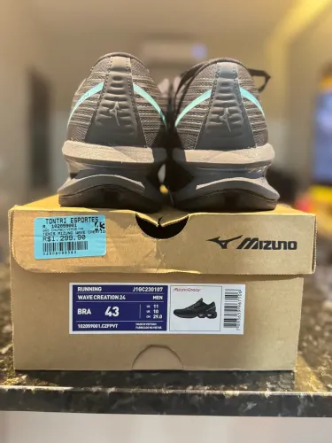 Mizuno wave creation 24 cinza/verde N 43