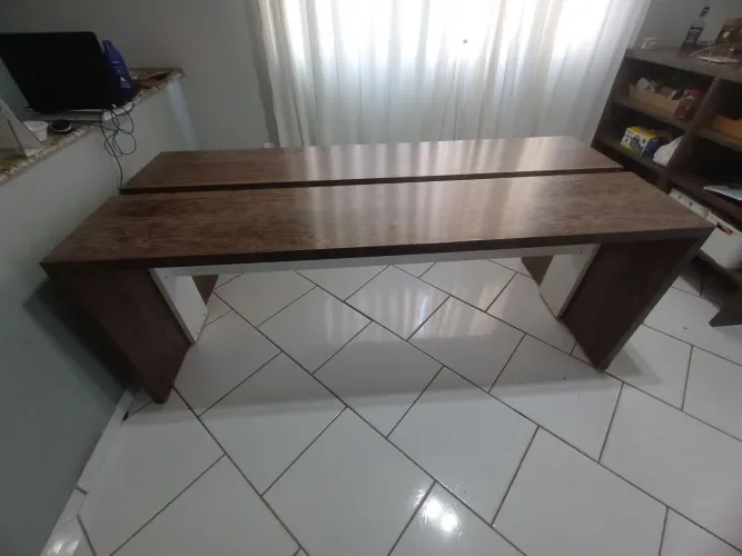 Mesa + aparador + banco madeira
