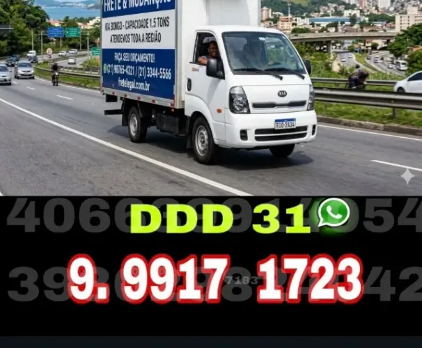 Carreto, Mudança, Frete Com Caminhão Baú Fechado e Protegido
