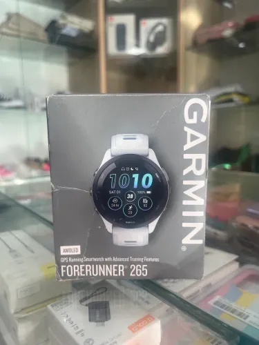 Smartwatch Relógio Garmin Forerunner 265 Music Branco com Monitor Cardíaco de Pulso 