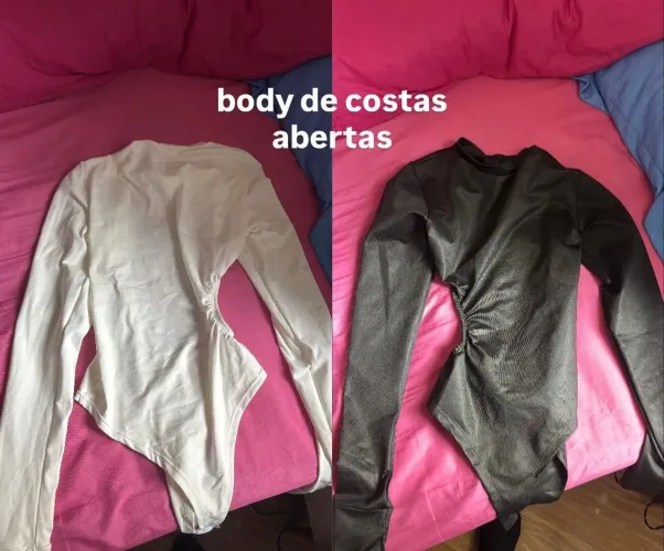 dois bodys de costas abertas tamanho m