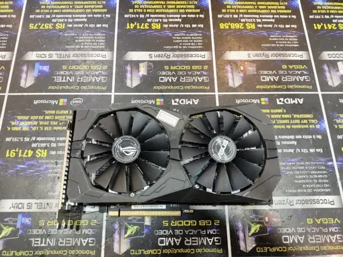 Placa De Vídeo Amd Asus Rog Strix Rx 580 8gb defeito