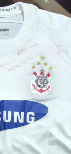 ?Raridade: Camisa Corinthians 2008 + Autógrafo Original Marcelinho Carioca (Pé de Anjo)