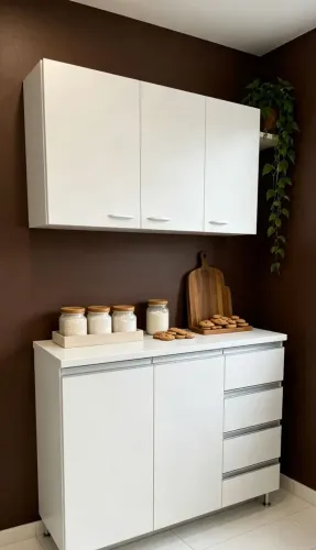 Balcão +armário de cozinha em mdf entrega grátis